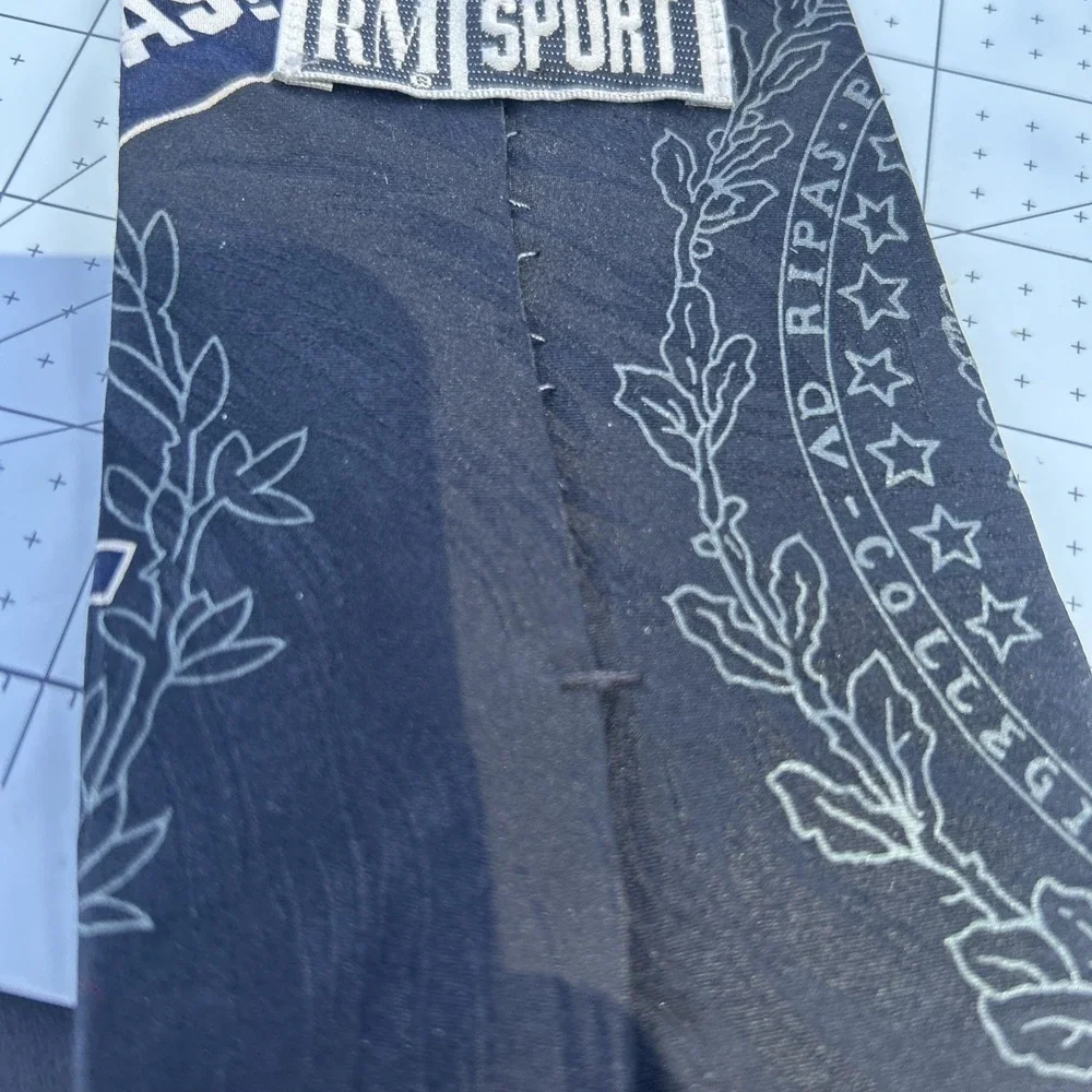 Vintage Ralph Marlin Georgetown Hoyas Necktie GU Jack Bulldog Graphic 90s Tie